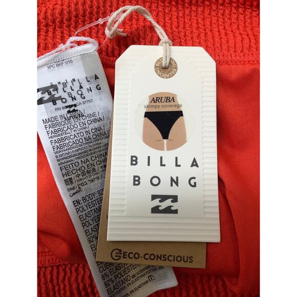 Billabong Women's XL Red Aloha Summer High Aruba Swim Bikini Bottom Beach A9-2 - Picture 9 of 9